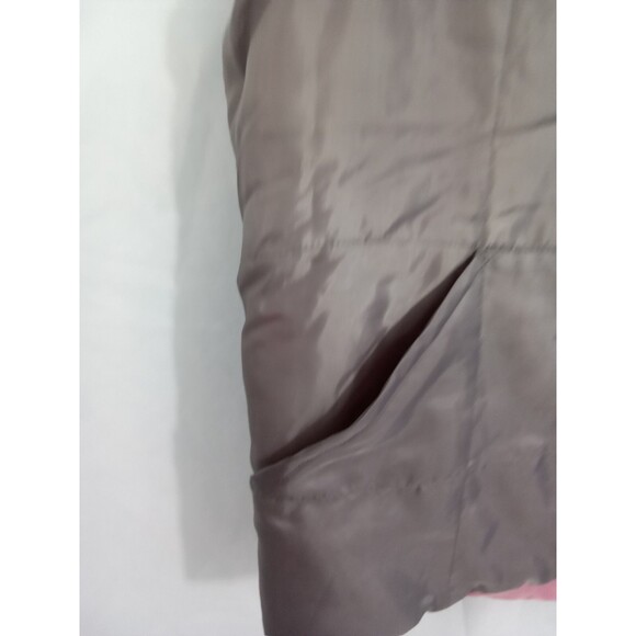 Pink‎ And Gray Womens Vest Medium Reversible snap - Picture 4 of 7